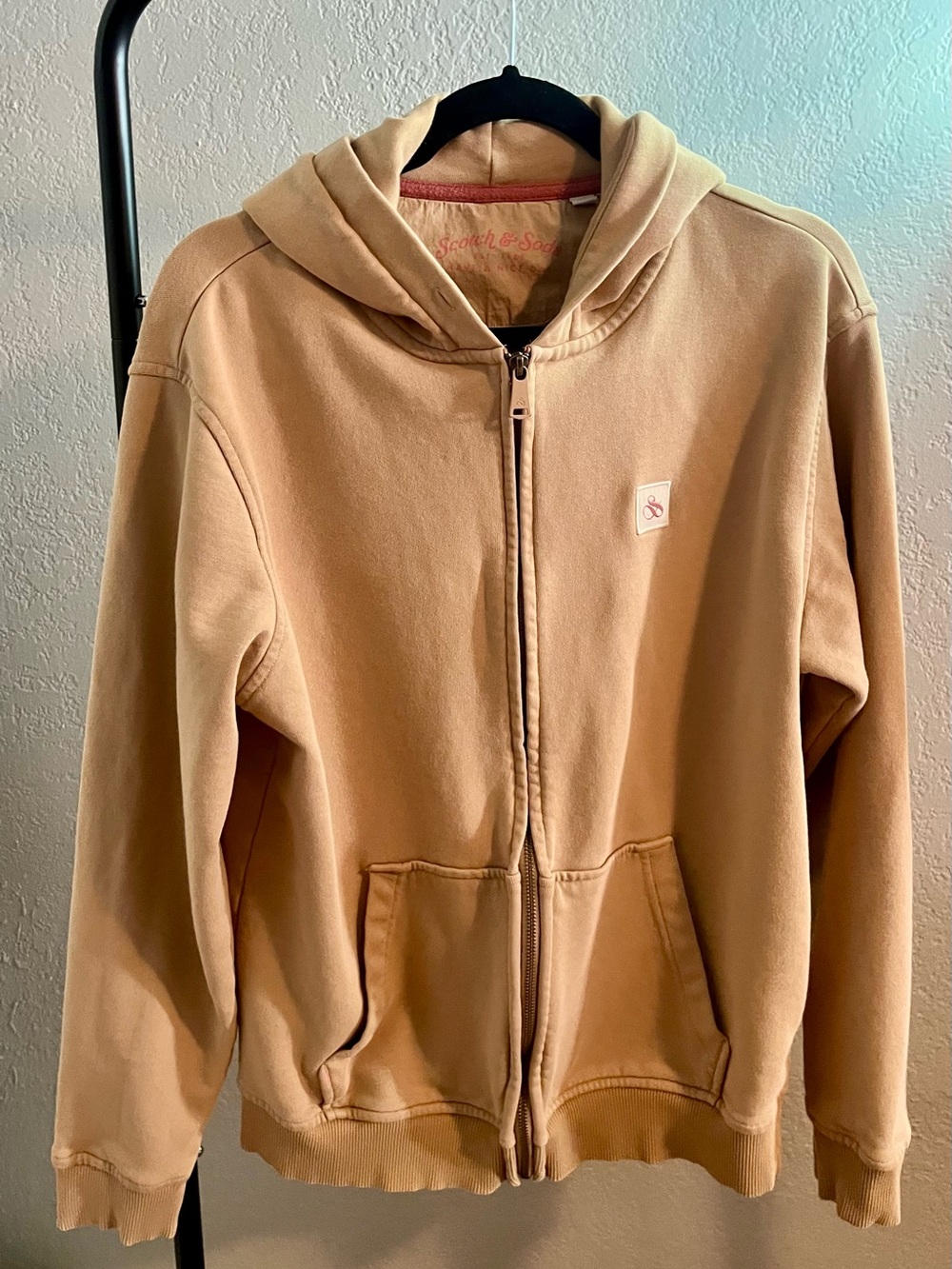 Scotch & Soda Beige Zip Hoodie Jacket